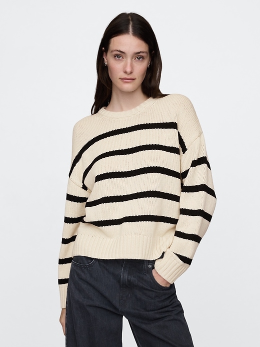 Image number 1 showing, 100% Cotton Relaxed Sweater