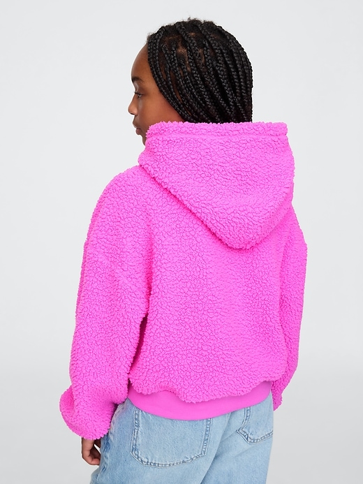 Image number 2 showing, Kids Sherpa Cropped Hoodie