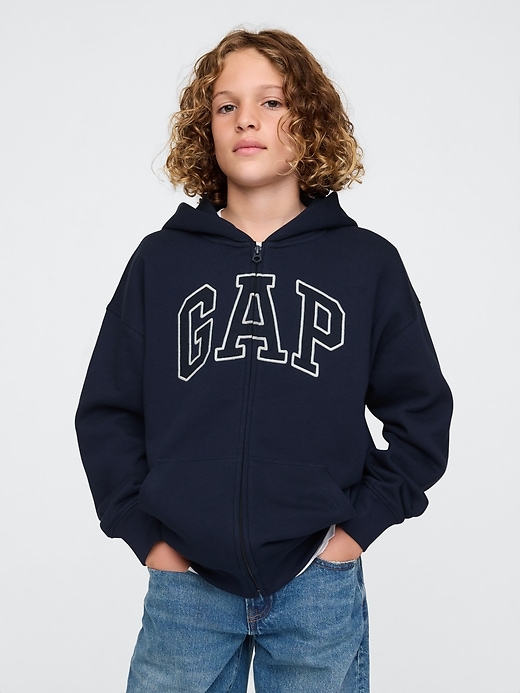 Image number 1 showing, Kids Vintage Soft  Logo Zip Hoodie