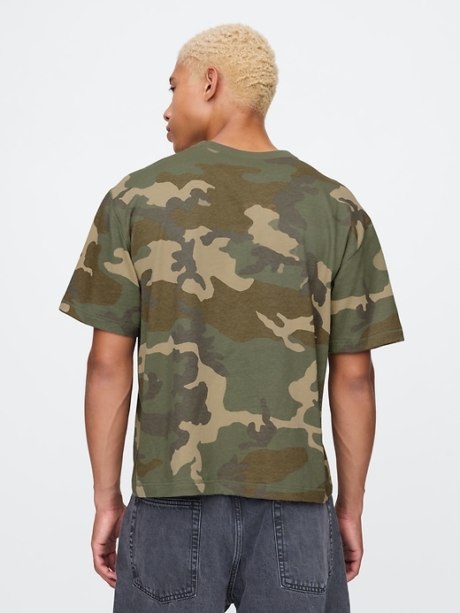 Image number 2 showing, Heavyweight Cropped Camo T-Shirt