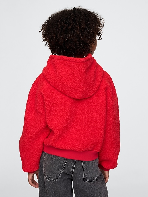 Image number 2 showing, Kids Sherpa Cropped Hoodie