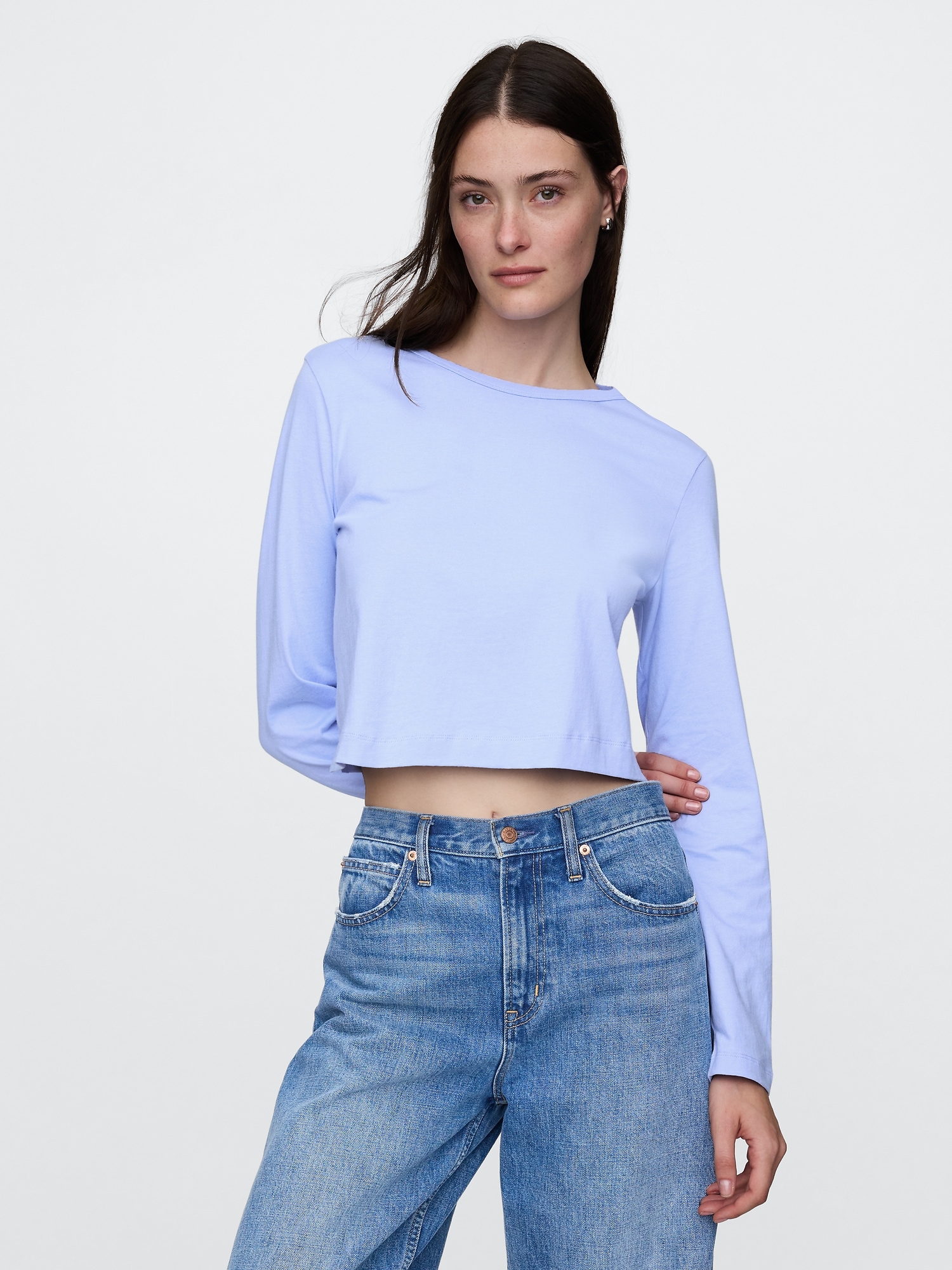 Organic Cotton Vintage Cropped T-Shirt