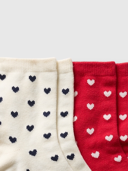 Image number 2 showing, Heart Crew Socks