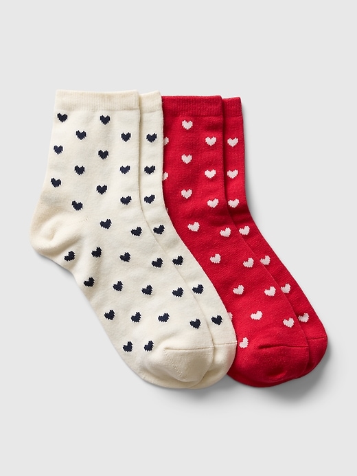 Image number 1 showing, Heart Crew Socks