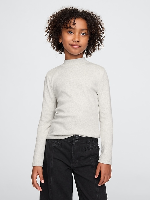 Image number 1 showing, Kids Rib Mockneck T-Shirt