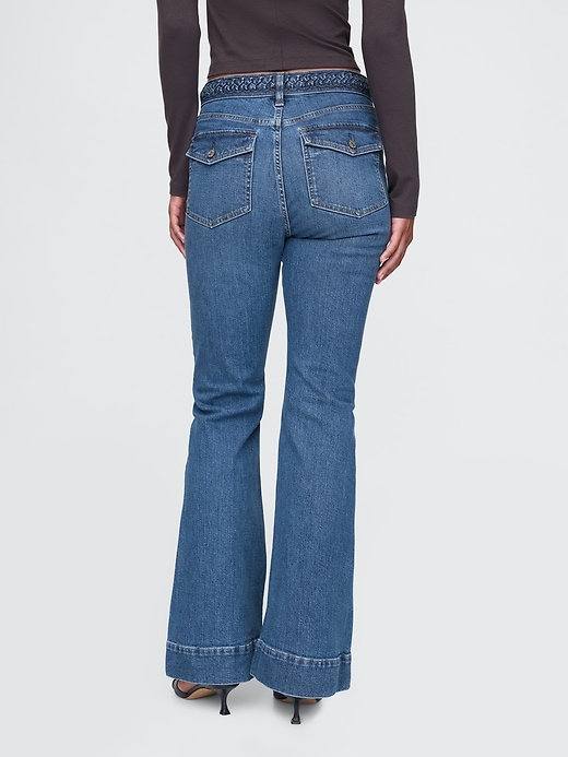 Image number 4 showing, High Rise Braided '70s Flare Jeans