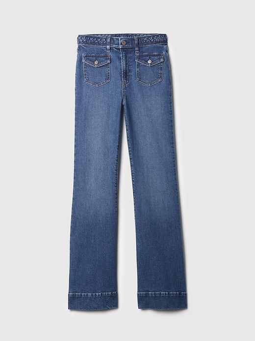 Image number 7 showing, High Rise Braided '70s Flare Jeans