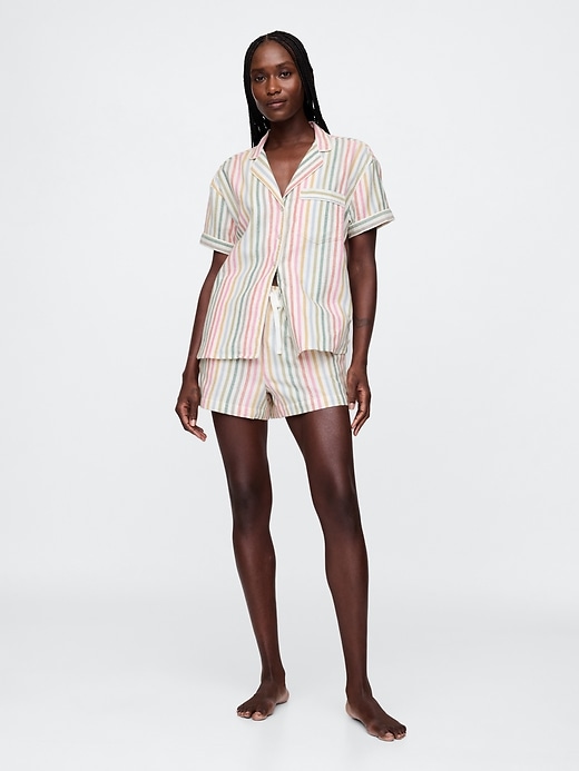 Image number 1 showing, Flannel PJ Shorts Set