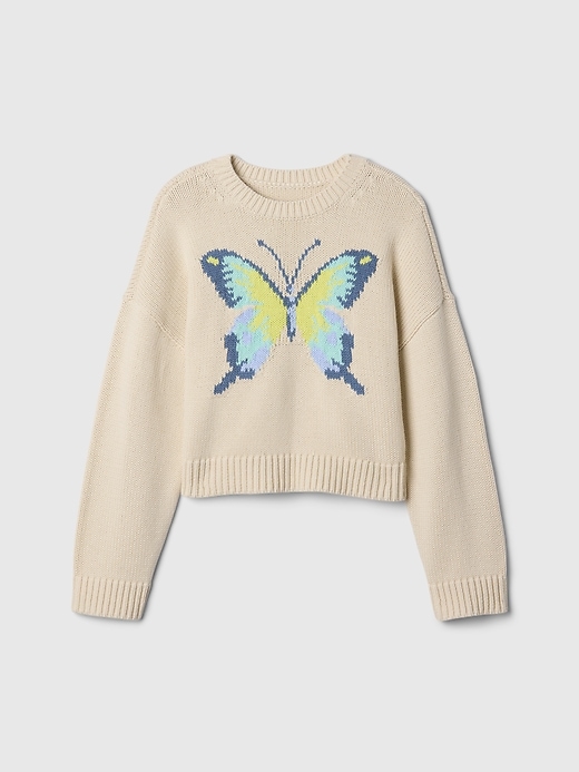 Image number 5 showing, Kids Boxy Butterfly Sweater