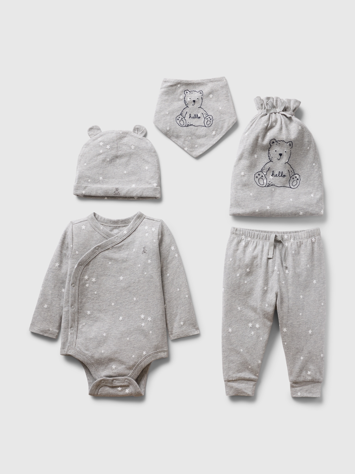 Baby 100% Organic Cotton 5-Piece Gift Set