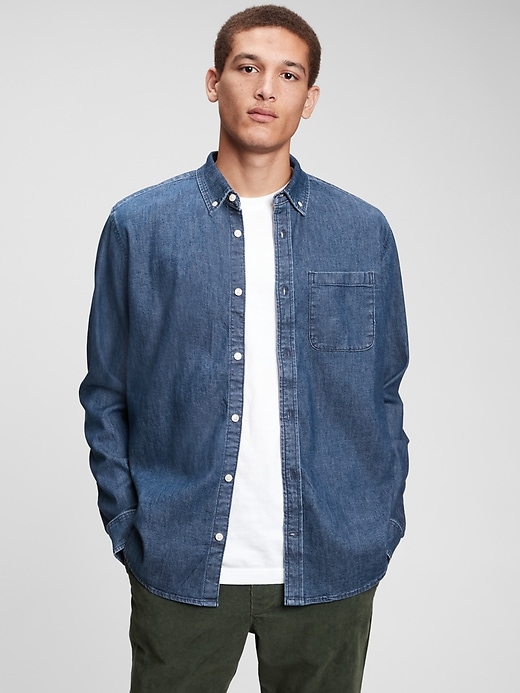 Image number 1 showing, Denim Pocket Shirt