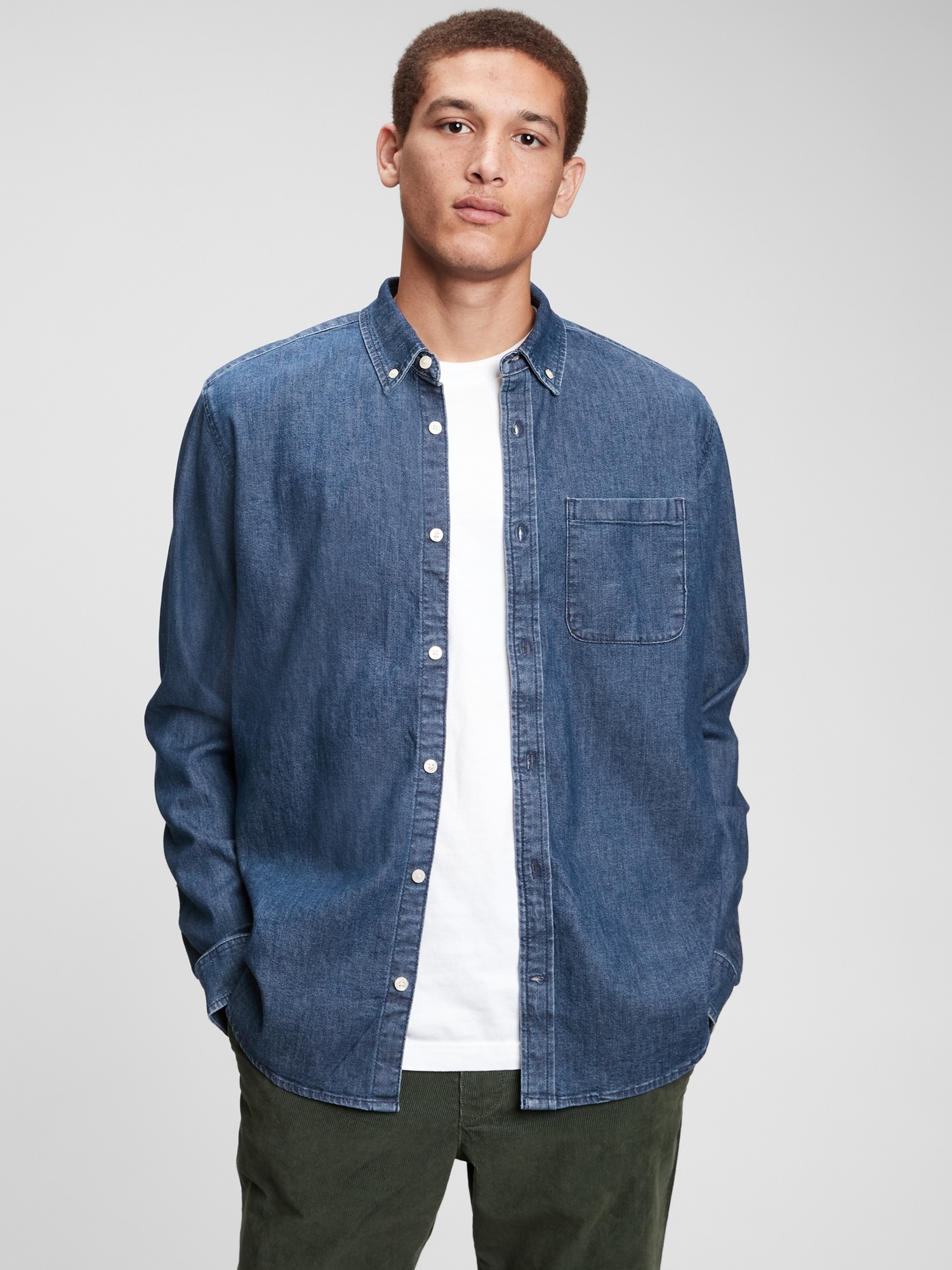 Denim shirt pocket best sale