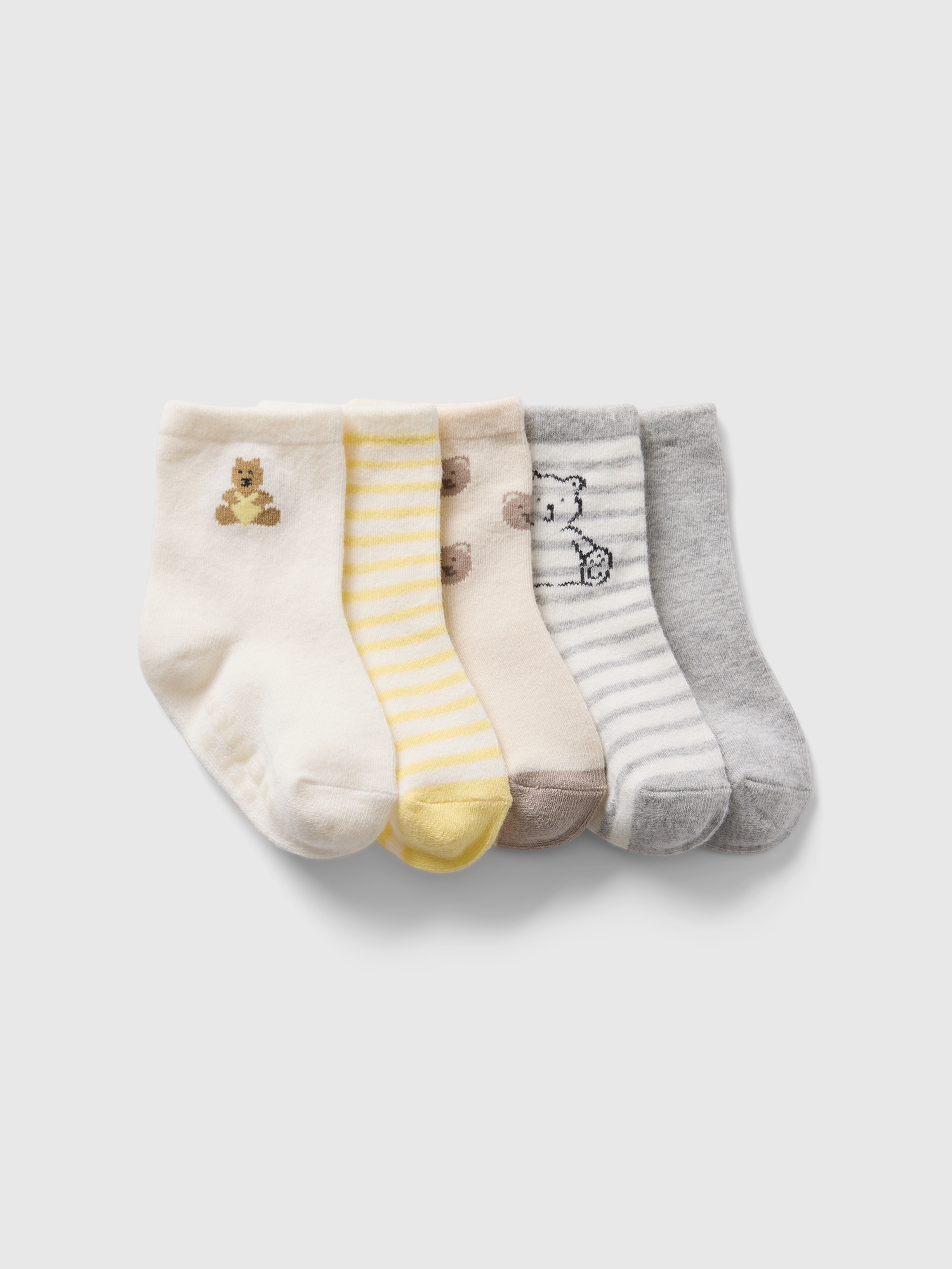 Baby First Favorites Organic Cotton Crew Socks (5-Pack)