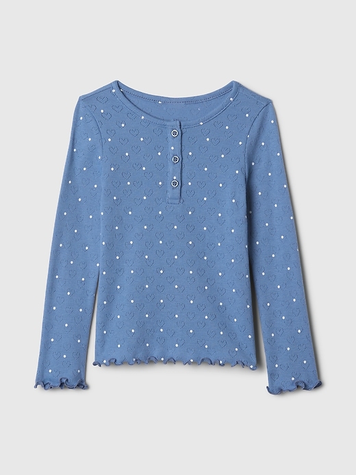 Image number 1 showing, Baby & Toddler  Pointelle Henley Shirt