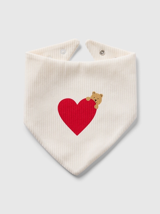 View large product image 1 of 1. Baby TinyRib Bear Heart Bib