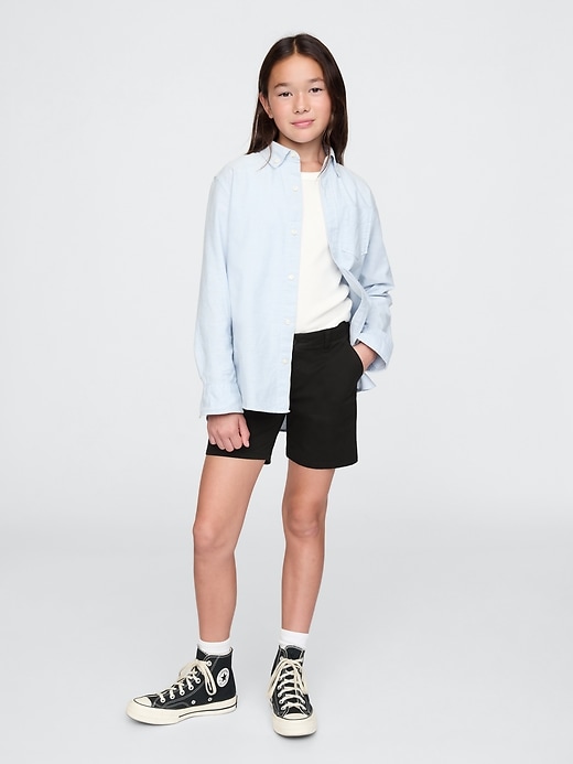 Image number 1 showing, Kids Mid Rise Uniform Bermuda Shorts