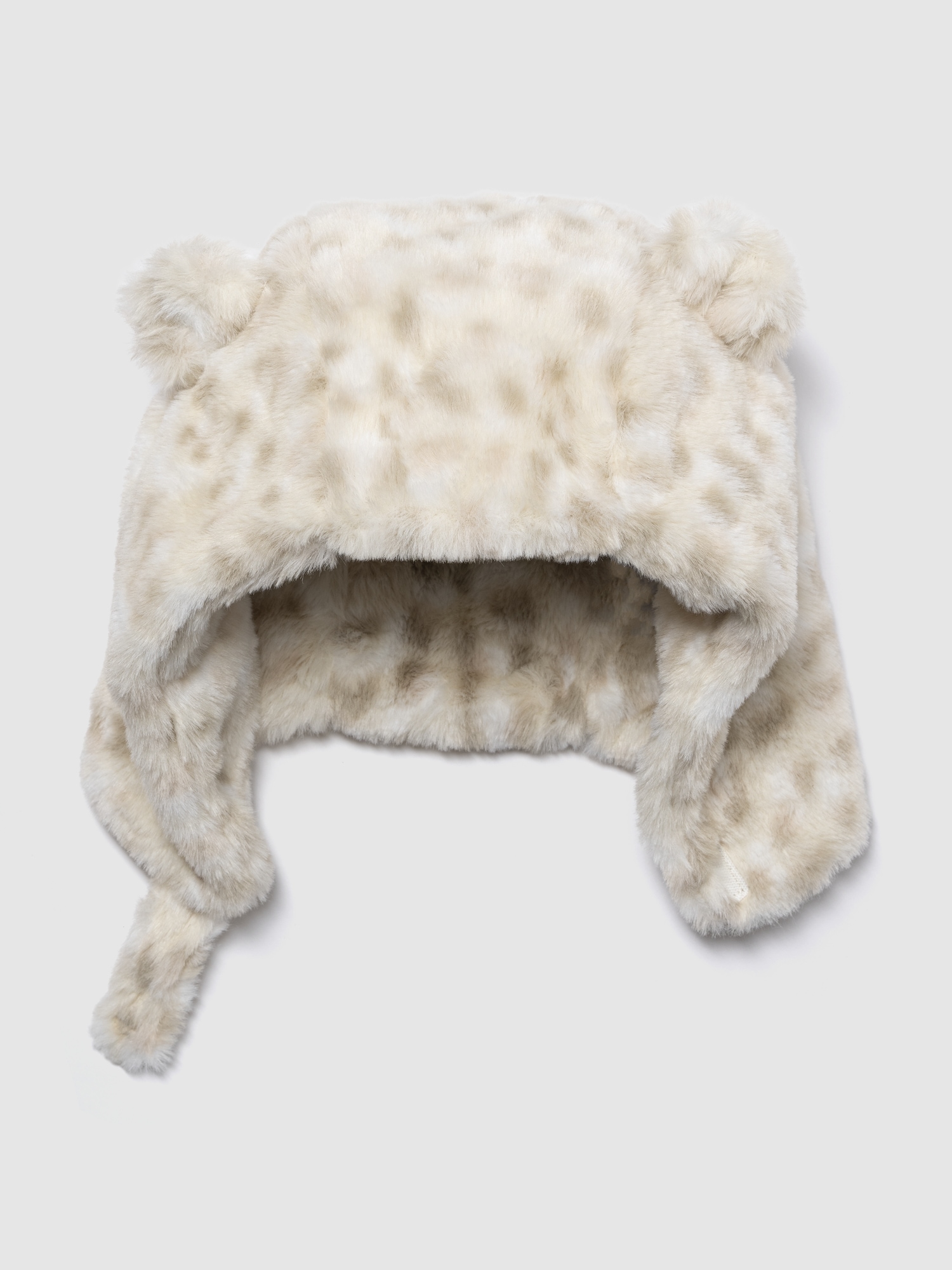 Baby & Toddler Leopard Sherpa Hat - Beige