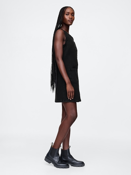 Image number 3 showing, Denim Mini Shift Dress