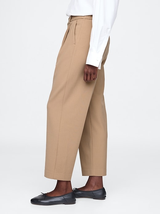 Image number 3 showing, 365 High Rise Brushed Twill Pleated Taper Trousers