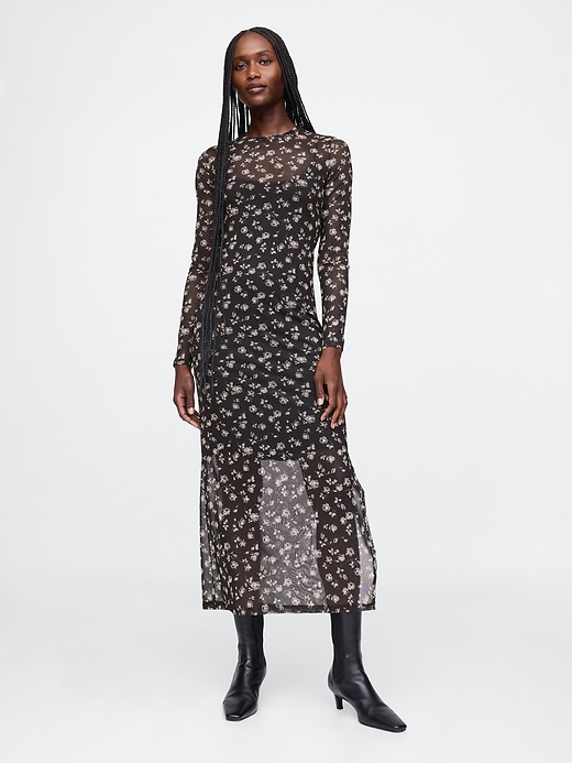 Image number 1 showing, Mesh Midi Dress