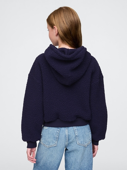 Image number 2 showing, Kids Sherpa Cropped Hoodie