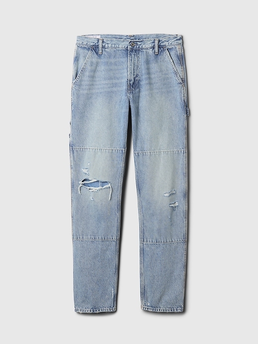 Image number 6 showing, Railroad Striped Straight Carpenter Jeans