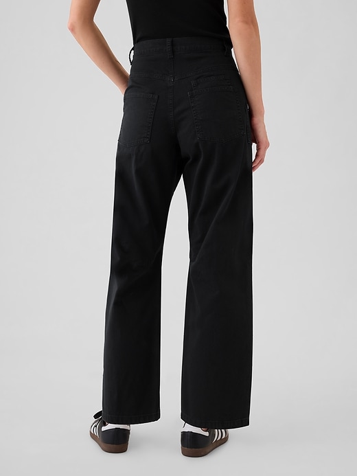 Image number 4 showing, Mid Rise Twill Barrel Pants