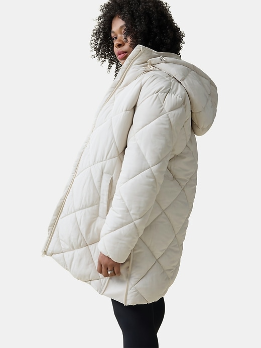 View large product image 2 of 12. Ingrid and Isabel Maternity Longline Puffer Jacket