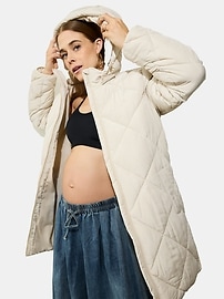 View large product image 6 of 12. Ingrid and Isabel Maternity Longline Puffer Jacket