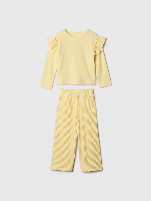 Image number 1 showing, babyGap Softspun Ruffle Outfit Set