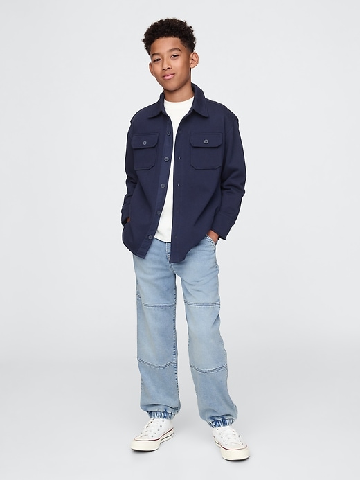 Image number 1 showing, Kids Knit Relaxed Pull-On Jeans