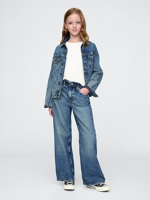 Image number 1 showing, Kids Low Rise Stride Wide-Leg Jeans