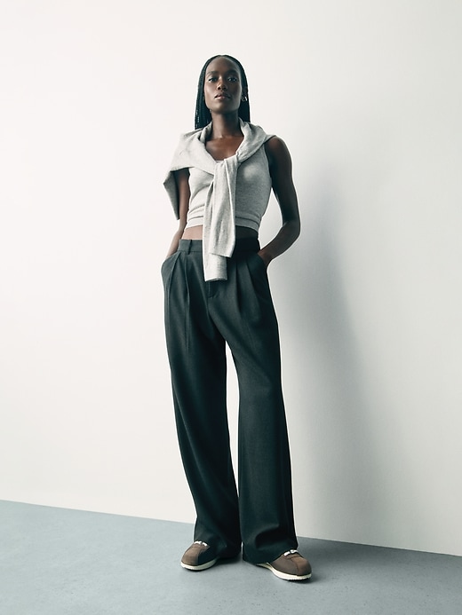 Image number 8 showing, 365 High Rise Brushed Twill Pleated Trousers