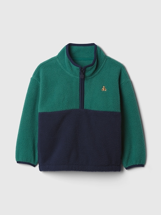 Image number 1 showing, babyGap Sherpa Half-Zip Pullover