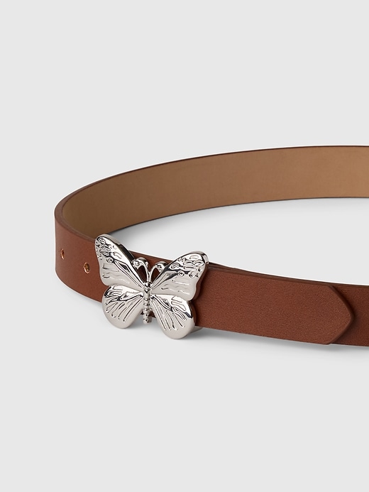 Image number 2 showing, Kids Vegan Leather Butterfly Belt