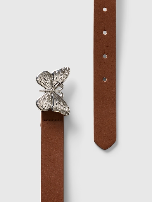 Image number 3 showing, Kids Vegan Leather Butterfly Belt