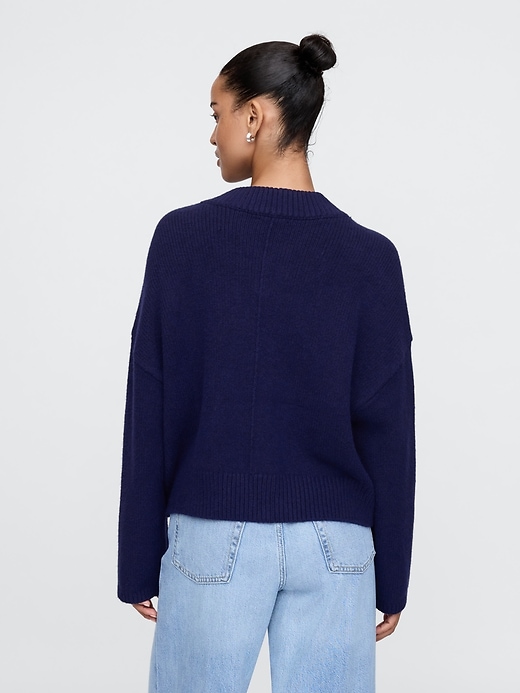 Image number 3 showing, CashSoft Oversized V-Neck Sweater