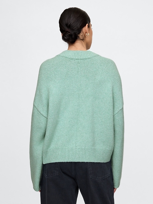 Image number 3 showing, CashSoft Oversized V-Neck Sweater