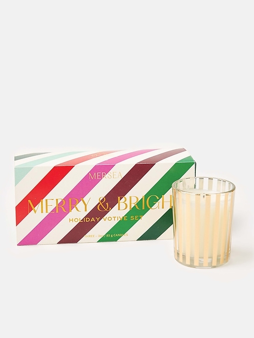 View large product image 1 of 1. Mersea Good Tidings Boxed Votive Set