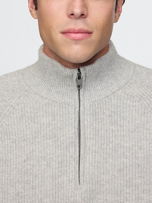 Image number 2 showing, CashSoft Textured Quarter-Zip Pullover