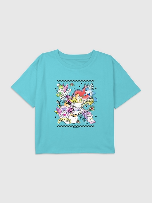 Image number 1 showing, Kids Care Bears Tattoo Flash Graphic Boxy Crop T-Shirt