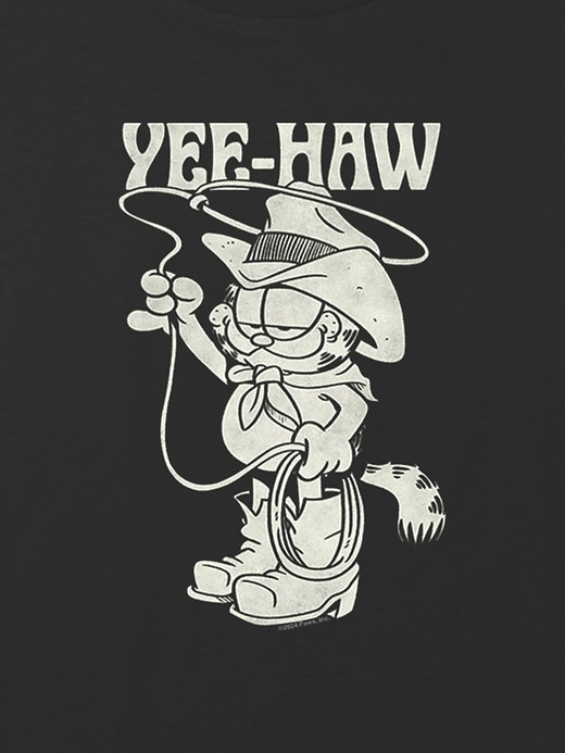 Image number 2 showing, Kids Garfield Yee-Haw Graphic Boxy Crop T-Shirt