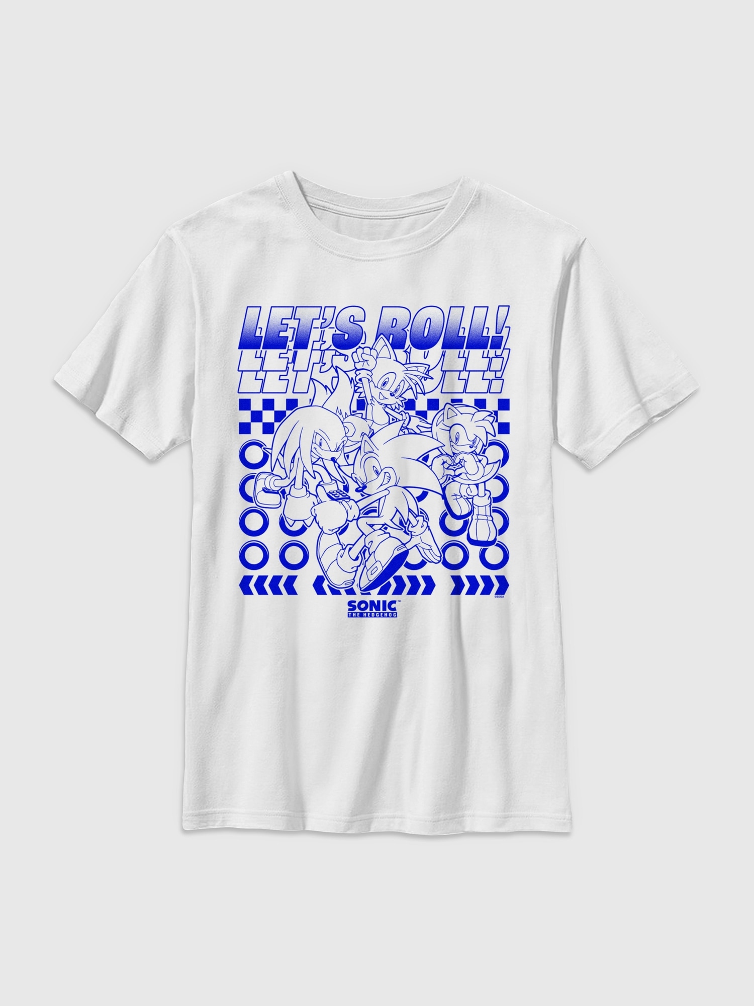 Kids Sonic The Hedgehog Lets Roll Graphic T-Shirt