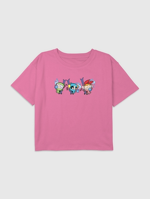 Image number 1 showing, Kid Power Puff Girls Winter Cuties Graphic Boxy Crop T-Shirt