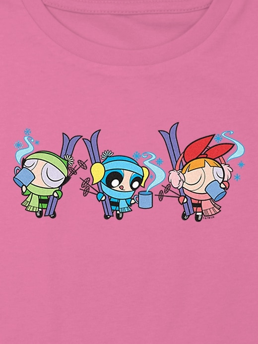 Image number 2 showing, Kid Power Puff Girls Winter Cuties Graphic Boxy Crop T-Shirt