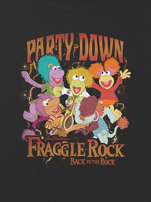 Image number 2 showing, Kids Fraggle Rock Party Down Graphic Boxy Crop T-Shirt