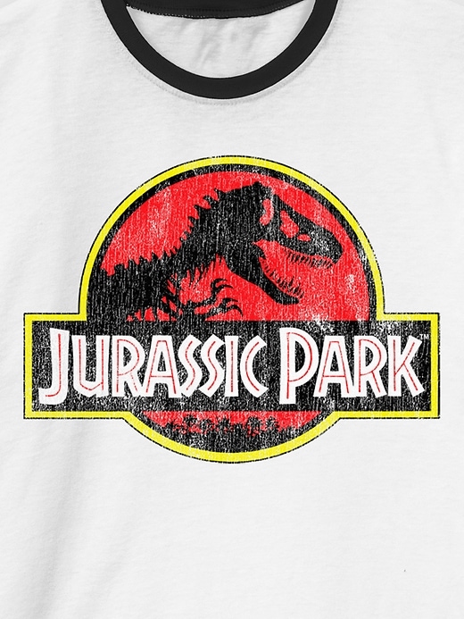 Image number 2 showing, Jurassic Park Classic Logo Graphic Ringer T-Shirt