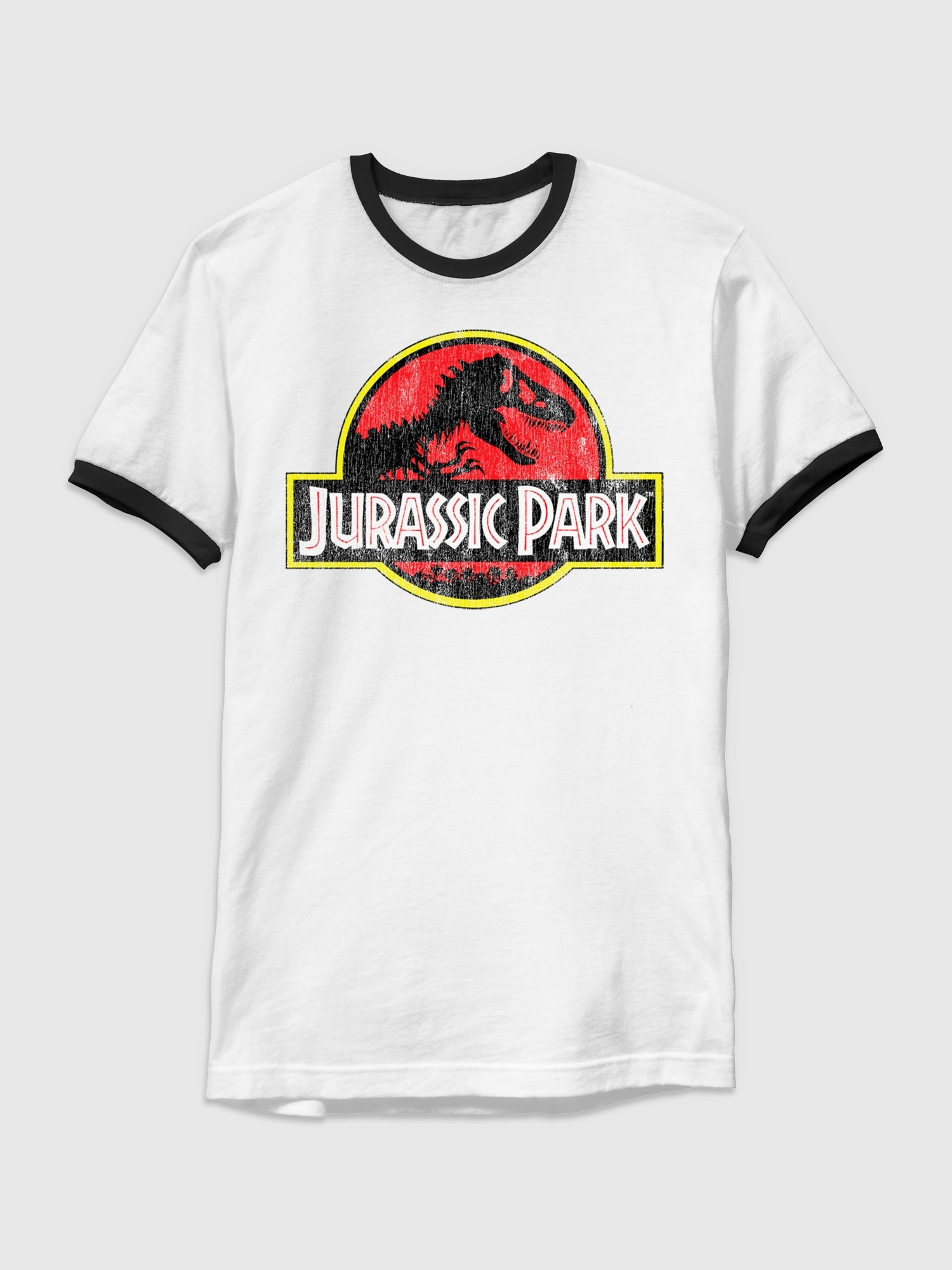 Jurassic Park Classic Logo Graphic Ringer T-Shirt