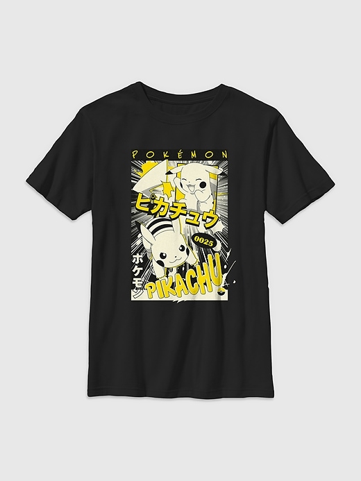 Image number 1 showing, Kids Pokemon Pikachu Manga Graphic T-Shirt