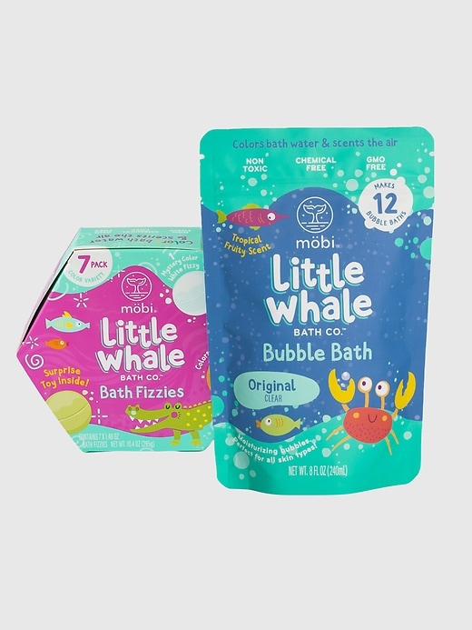 Image number 6 showing, Mobi Little Whale Bath Fizzies and Bubble Bath Powder Bundle